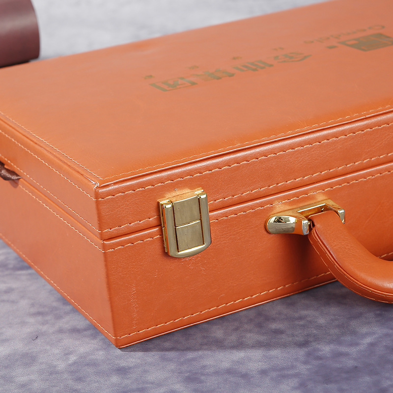 厂家直销高端皮质pu房产交房盒交房箱钥匙手提箱礼品盒可来样