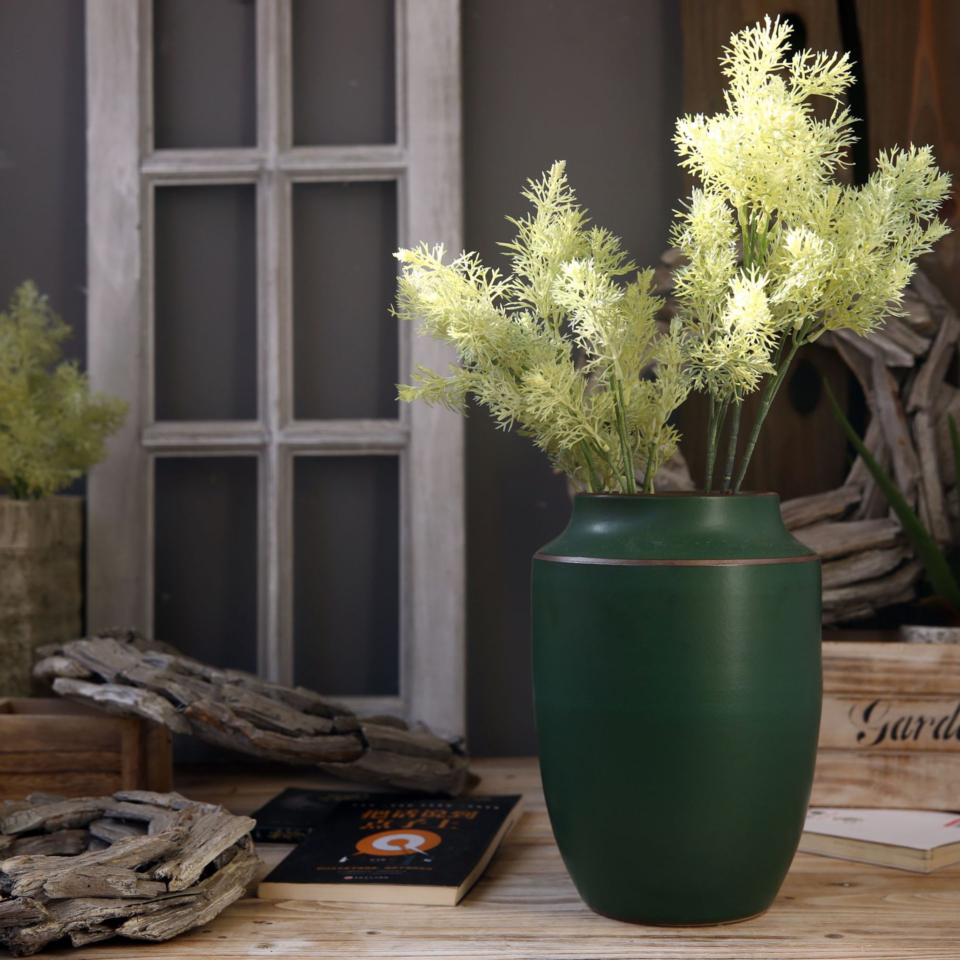 假花雪柳飘雪美式田园塑料仿真花插花装饰客厅软装摄影道具