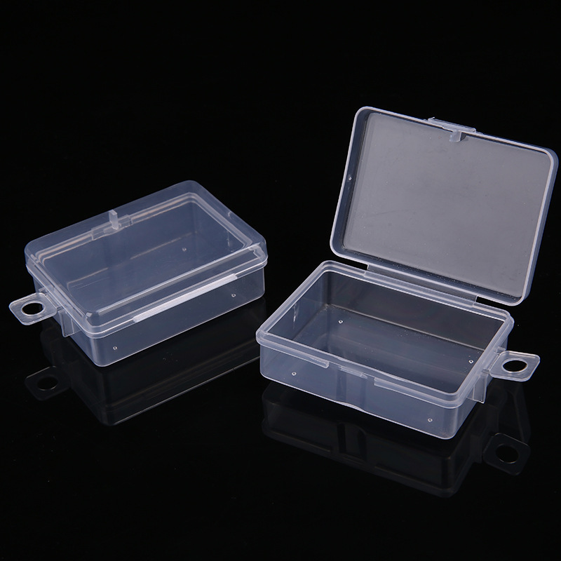 透明pp长方形塑料迷你小号锁扣盒五金收纳盒渔具盒包装鱼饵盒8012