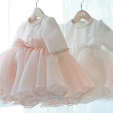 婴儿女宝宝一周岁礼服女夏季花童婚礼小女孩女童公主裙洋气蓬蓬纱