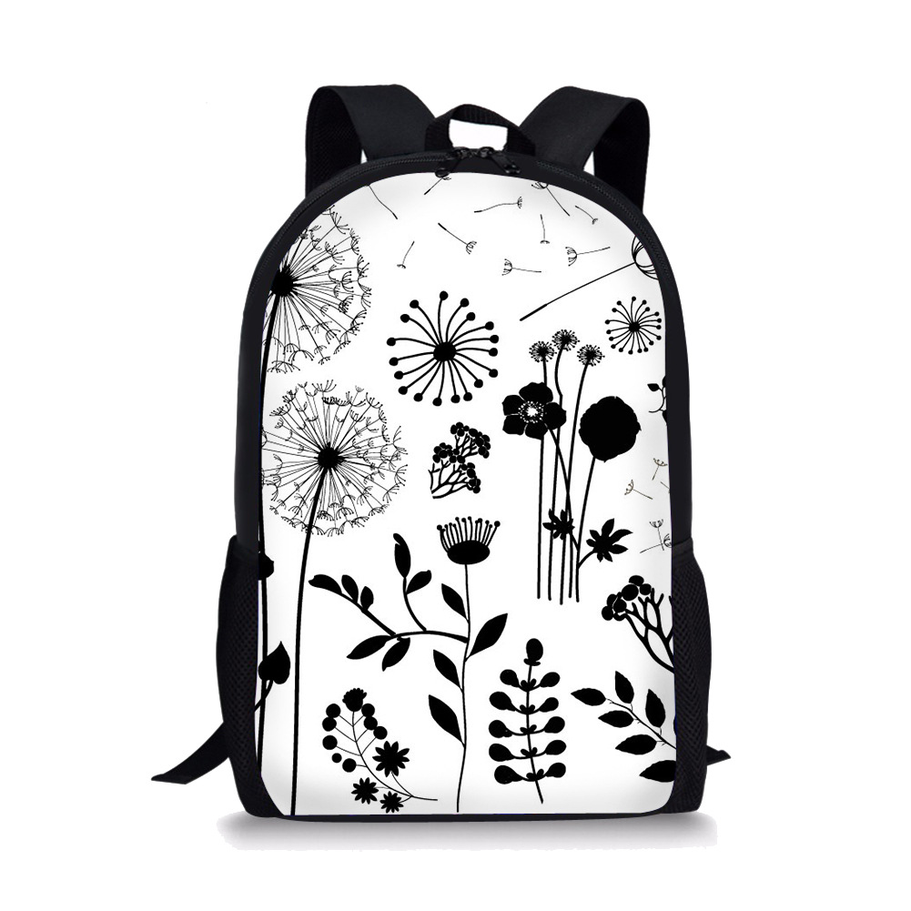2020新款印花儿童书包向日葵蒲公英风景图案幼儿包包小学生背包
