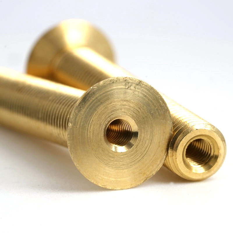 铜合金沉头空心螺栓 灯具带孔内外螺纹穿线螺丝 口罩机过线螺丝