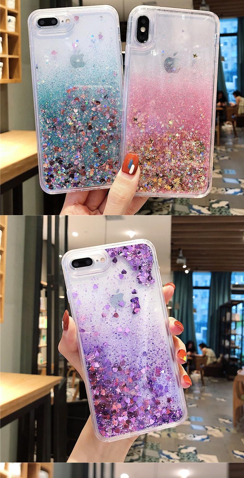 iphonexsmax流沙手机壳7plus硅胶全包xs适用闪苹果11promax保护套-阿