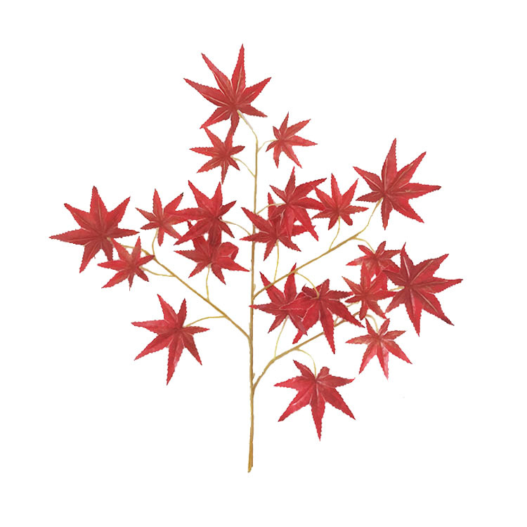 仿真枫叶树枝婚庆装饰家居摆件拍摄道具酒店插花装饰树叶盆景配材