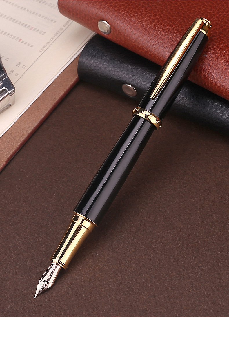 官方正品英雄钢笔h715金笔10k金尖商务办公书写练字书法硬笔送礼