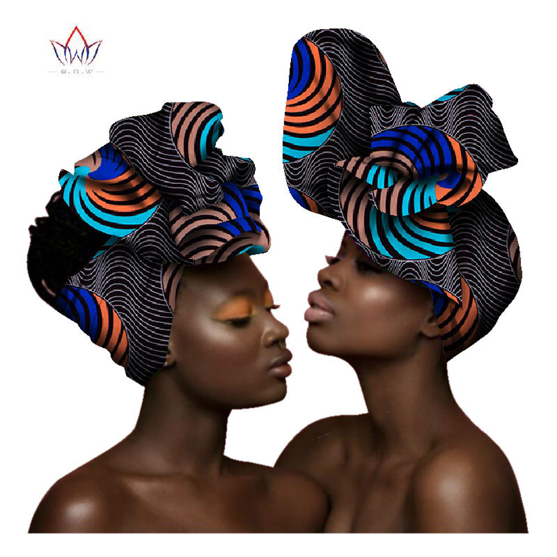 非洲棉质印花安卡拉蜡染印花头巾2条装可做发饰非洲头饰头巾