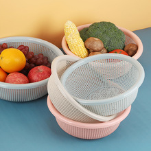 厨房洗菜篮沥水盆塑料PP洗水果盆水池收纳篮餐具淘菜盆淘米篮子