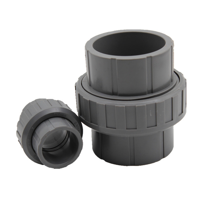 台塑南亚pvc活接 灰色给水由令 工业耐酸碱管件 upvc由任由令活接