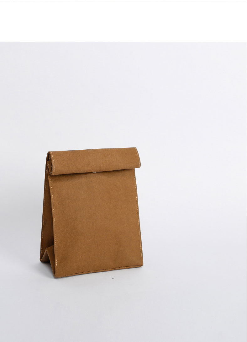 创意环保牛皮纸便当包防水保温午餐袋定制logo杜邦纸冷藏包