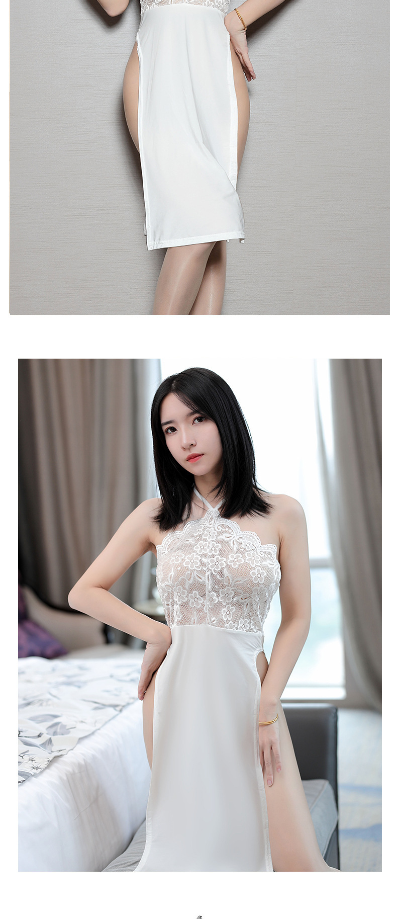 sexy lingerie 紫色薄纱开襟情趣睡衣 丁字裤 出品情趣内衣厂家