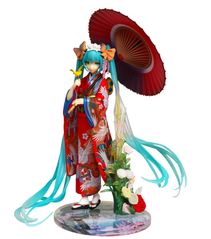 初音未来 stronger 和服初音 花色衣 miku 1/8盒装手办模型摆件