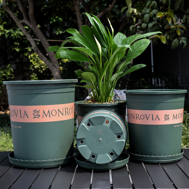 环球加仑盆树脂塑料花盆 阳台种花种菜多肉绿萝园艺月季圆形花盆