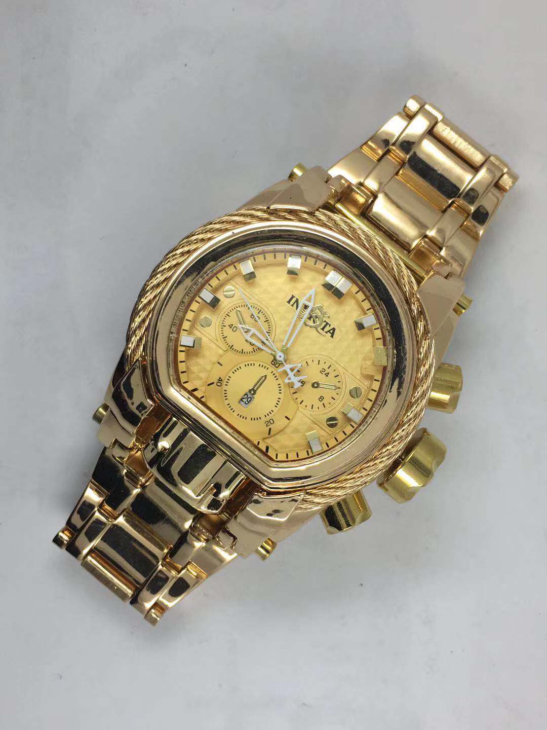 new high quality foreign trade invicta large dial steel band