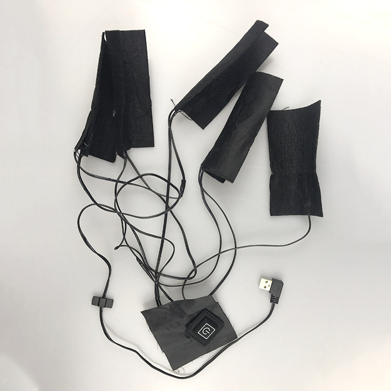 厂家货源 发热片加热片拖五三档可调温usb服装发热片电加热片