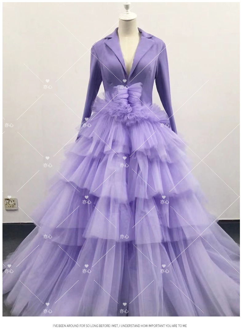 影楼主题婚纱情侣外景写真旅拍ins风摄影礼服 工作室拍照拖尾婚纱