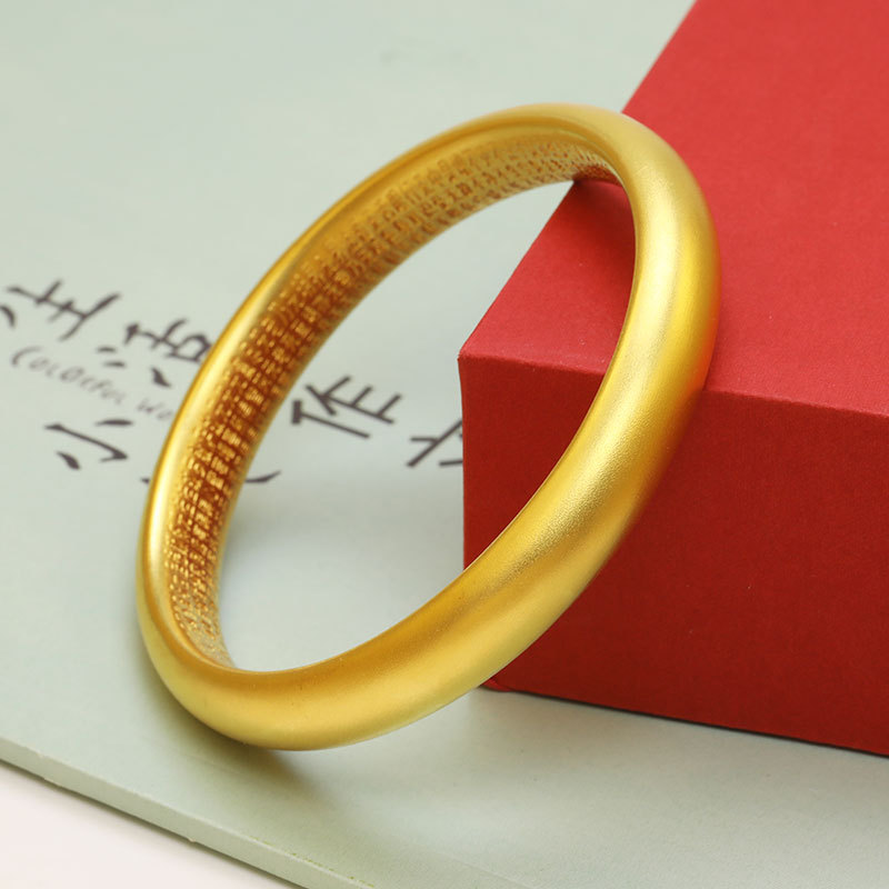 黄金手镯女款古法传承手镯贵妃镯9999足金包银首饰不掉色送礼定制