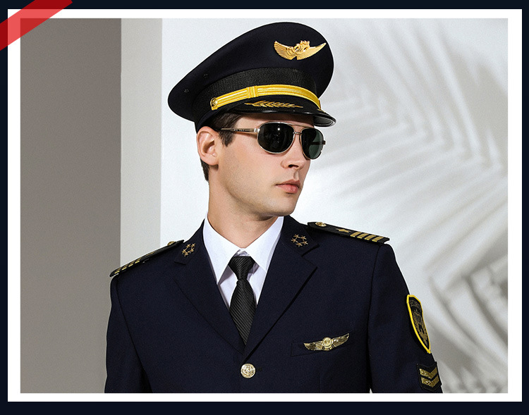 大盖帽航空民航飞行机长帽子舞台演出酒店南航保安大檐帽铁路帽子