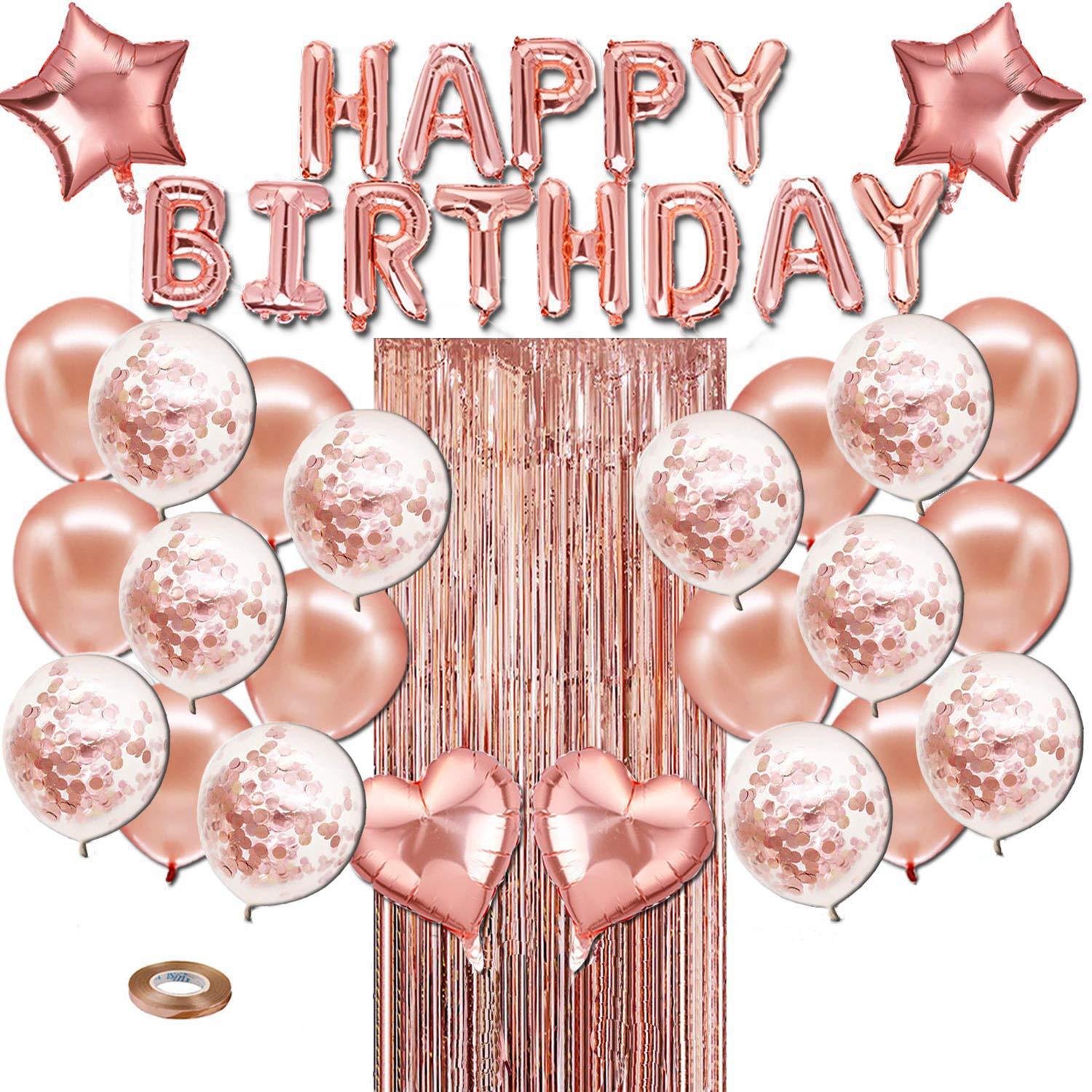 Rose Gold Balloon Set Birthday Party Decoration Supplies Birthday Party Supplies Layout