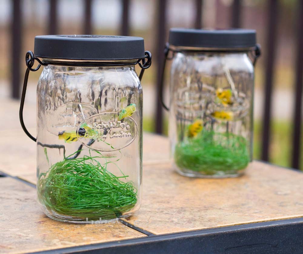 太阳能灯玻璃瓶萤火虫提灯蜜蜂led灯庭院花园室外装饰