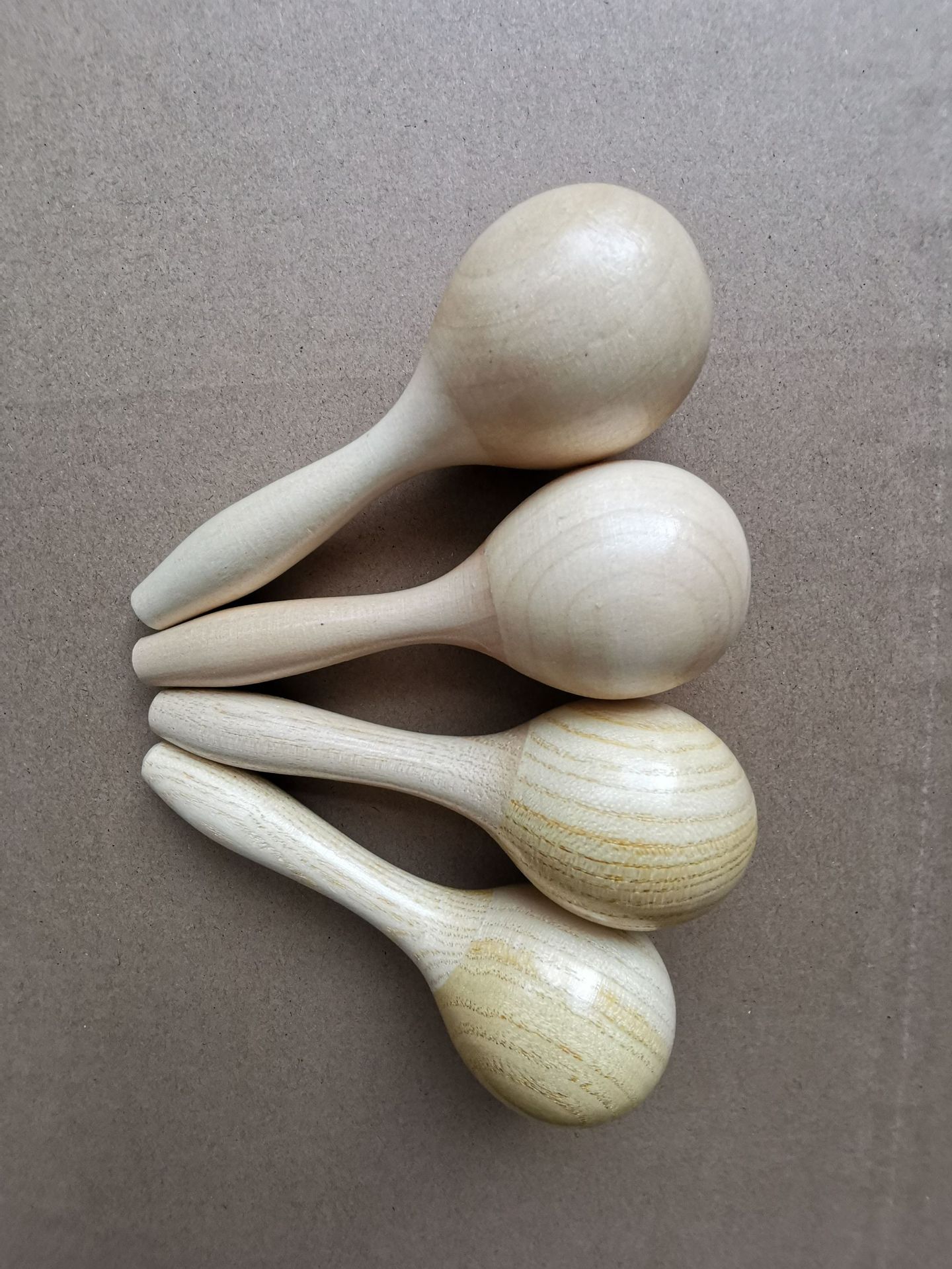 15cm木质原色沙锤小号沙锤打击乐器手摇发声沙锤玩具乐器