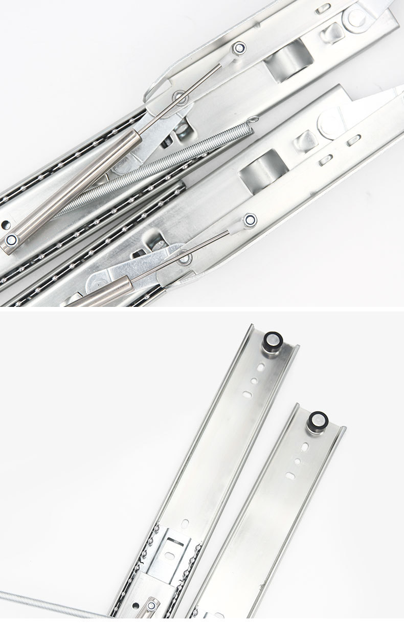 岩板餐台跳台滑轨餐桌轨道阻尼缓冲跳台轨滑道弹簧路轨单边升降轨