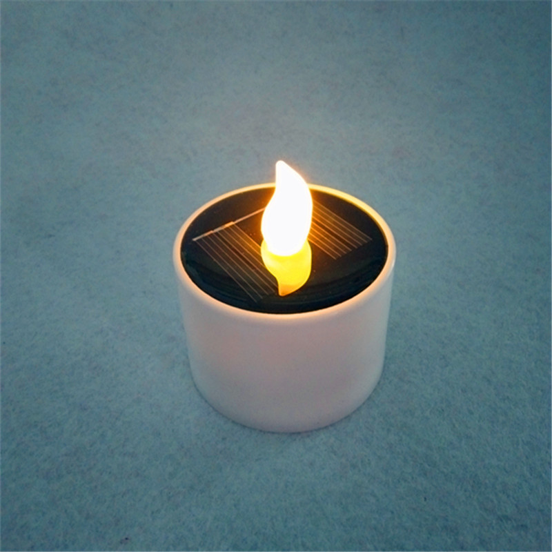 太阳能电子蜡烛灯户外庭院照明充电蜡烛天黑自亮圣诞节气氛