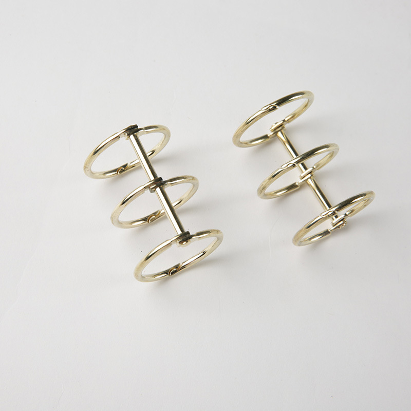 厂家五金供应金属银色三连圈书圈卡圈内径16.25mm三环装订圈卡环