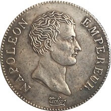 法国1813年拿破仑一世5法郎m版银币!发行于1809-1814年.