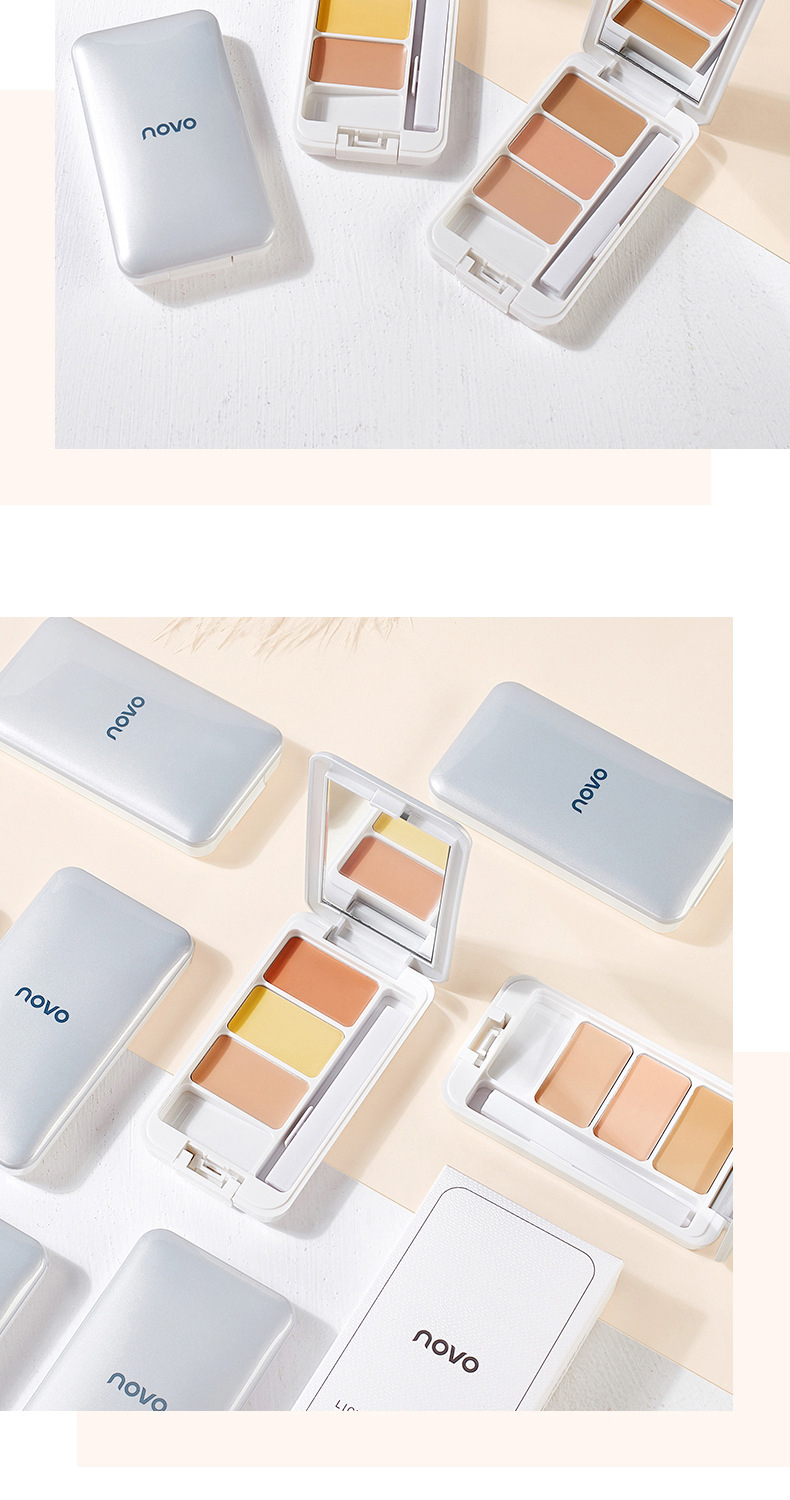 novo轻透无暇修饰遮瑕膏滋润保湿遮盖痘印雀斑黑眼圈均匀肤色提亮