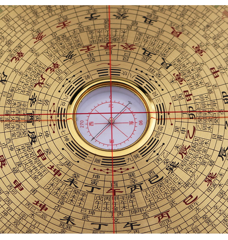 3/5/6/8/10寸纯铜三元三合综合盘风水罗盘罗经指南针批发现货