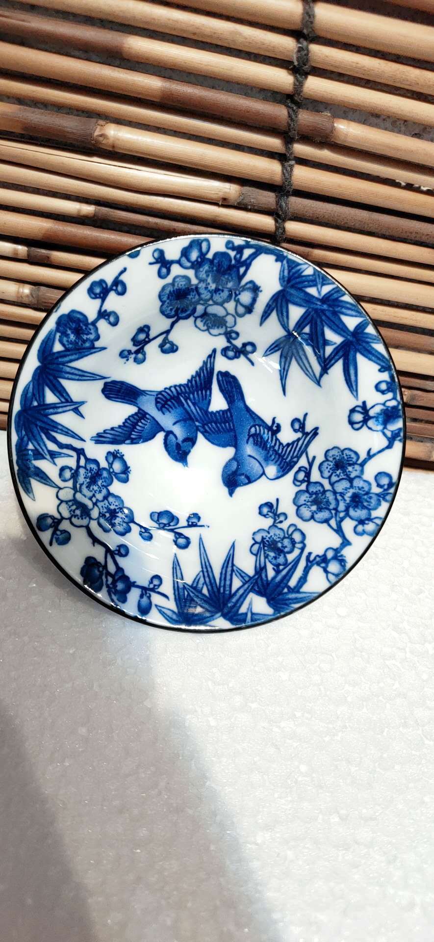 陶瓷青花斗笠茶杯景区热卖小商品主人单杯窑变钧瓷建盏厂家直销