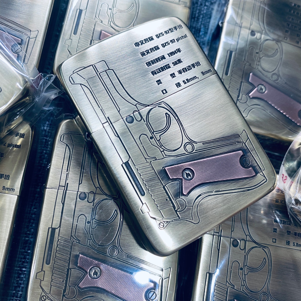 zippo打火机92式手枪