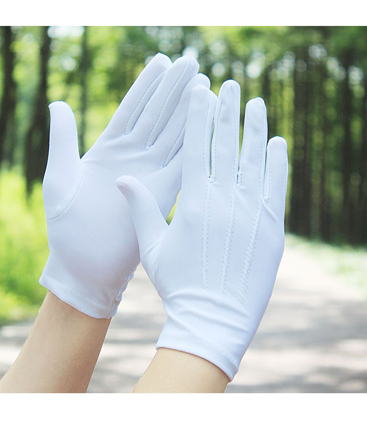 男士弹力礼仪司机白手套三筋透气吸汗防晒保安教练手套批发-阿里巴巴