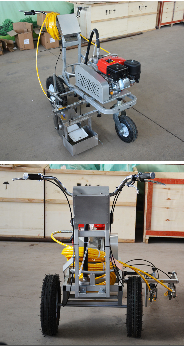 道路划线机手推式路面停车位油漆划线车地面冷喷马路划线机画线机