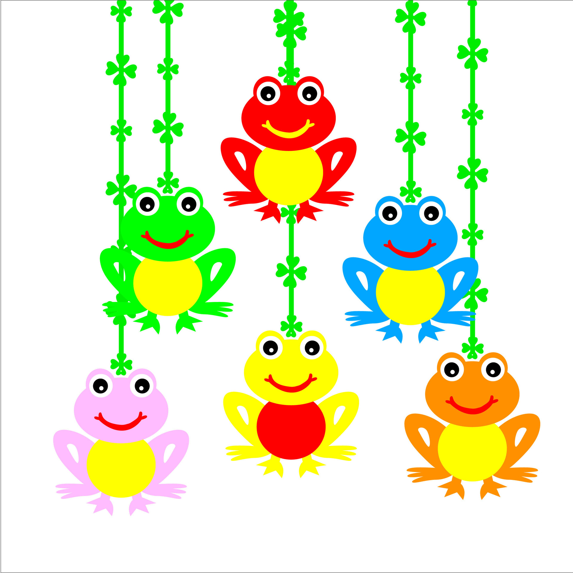 工厂直销双面卡通青蛙吊饰幼儿园空中挂饰蛤蟆无纺布样品图片定制