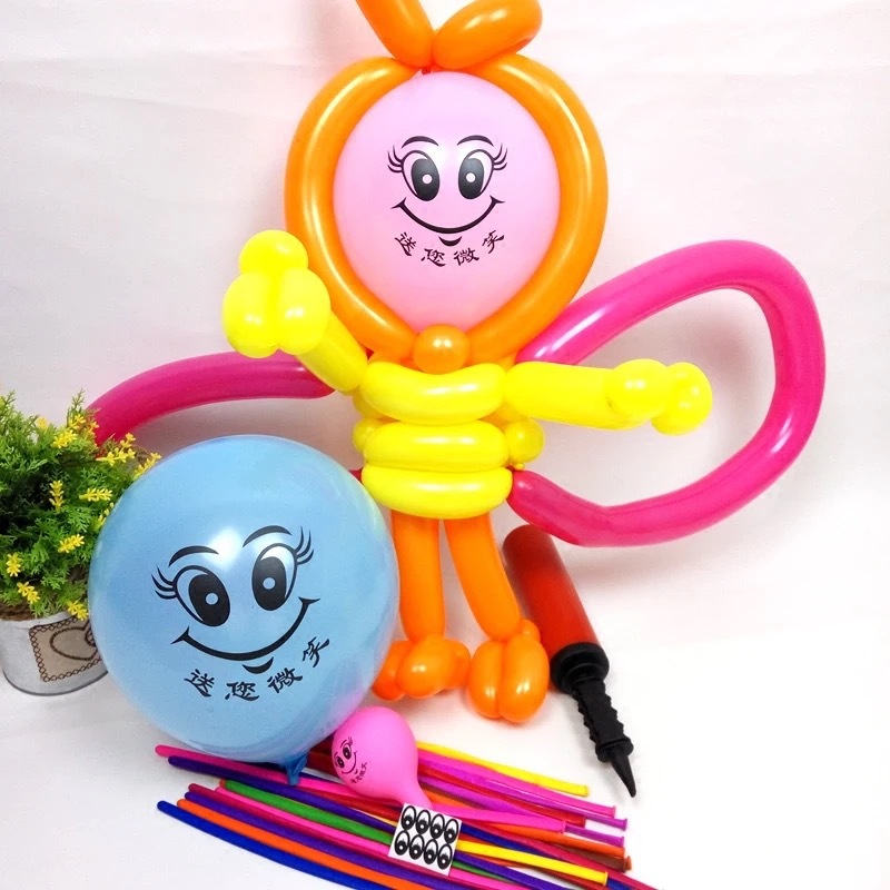 正品小太子长条气球创意魔术气球260加厚长条造型气球批发