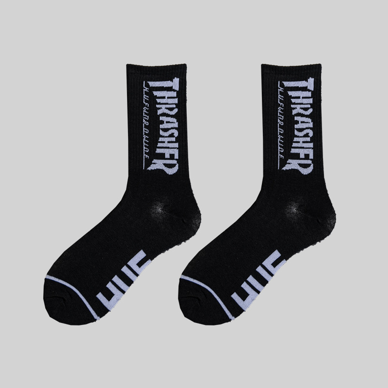 Trendy Socks Men's Mid-Calf Street Hip-Hop Sports European and American Ins Fashion Brand Basketball Skateboard Couple Socks