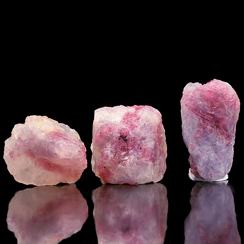 天然巴西产粉红碧玺原石梅花碧玺矿碧玺与水晶共生标本晶体奇石