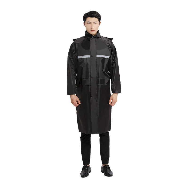 Factory Wholesale Oxford Cloth Long Reflective Raincoat Adult Men and Women Labor Protection One-Piece Raincoat Rainproof Riding Raincoat