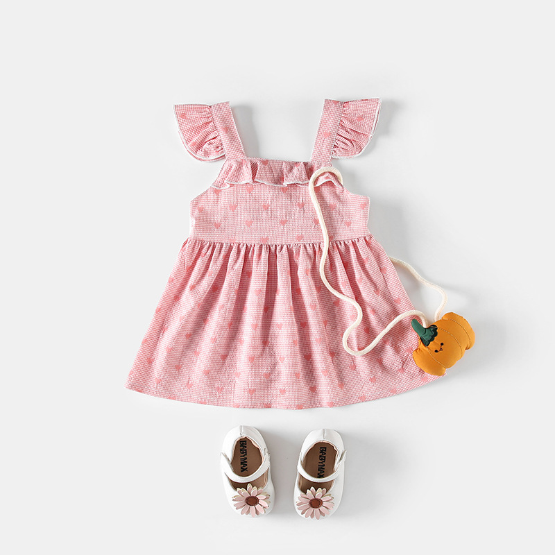 Baby Dress Summer New Girl's Strap Skirt 1 Toddler Princess Dress 3 Years Old Baby Girl Summer Fashionable Dress