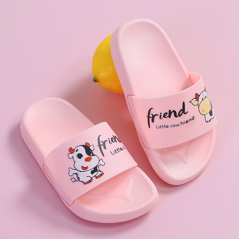 New Comfort Soft Bottom Printed Children's Slippers Boys and Girls Home Indoor Bath Baby Flip Flops Wholesale