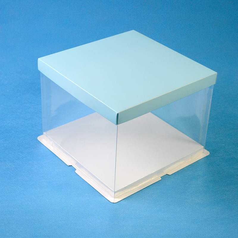 现货生日蛋糕盒三合一大6/8/10寸单双层加高pvc盒子透明盒pet包装