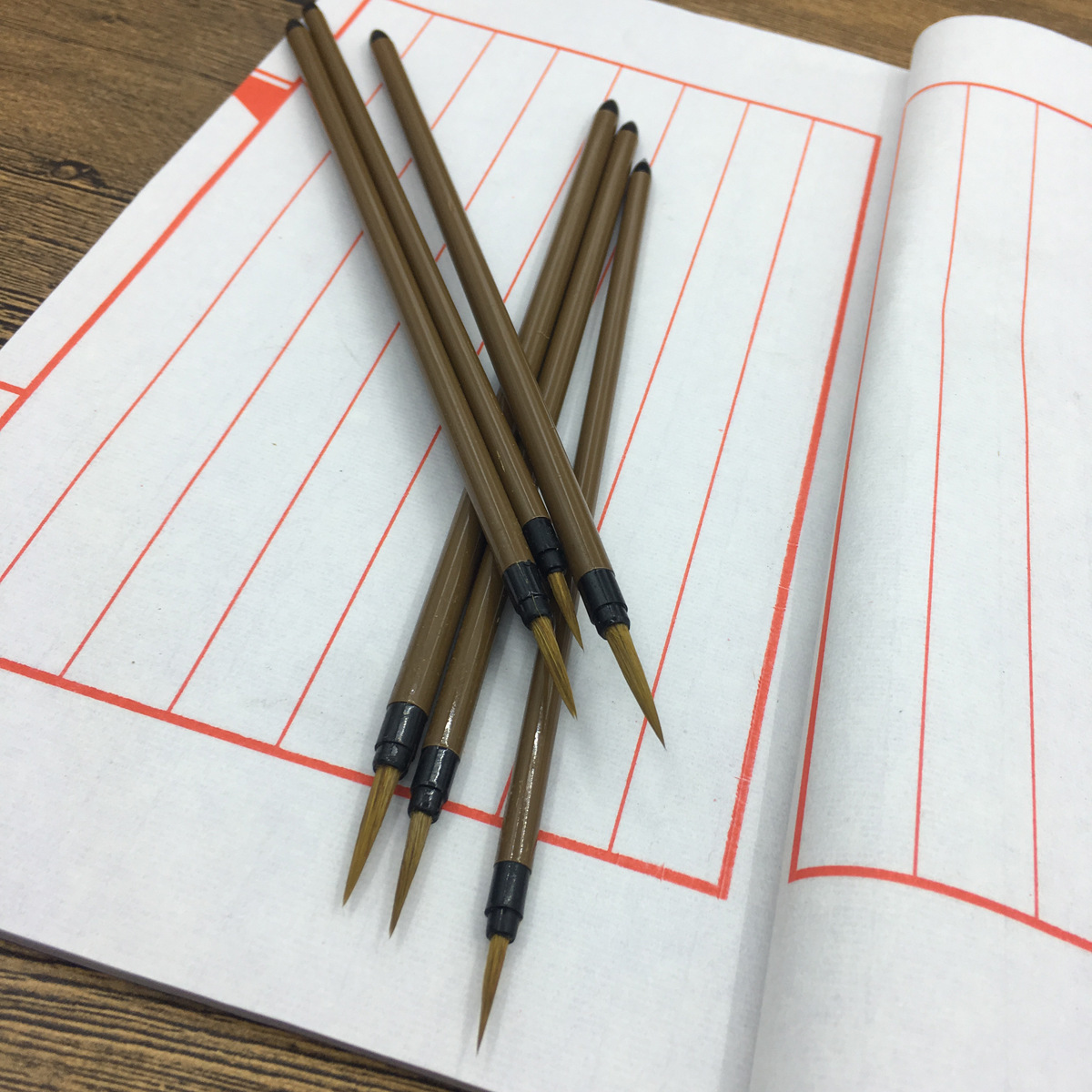 花枝俏小狼毫毛笔叶筋依纹笔彩绘勾勒国画花鸟白描工笔画勾线批发