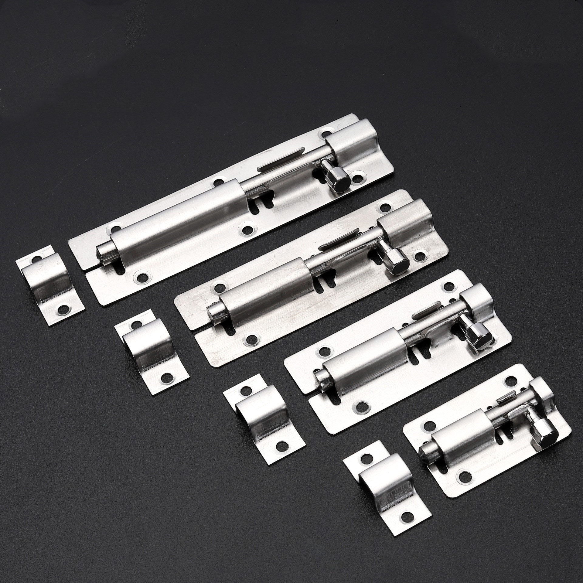 源头厂家不锈钢插销门栓大门防盗锁扣木门插销2-12寸中方小方批发