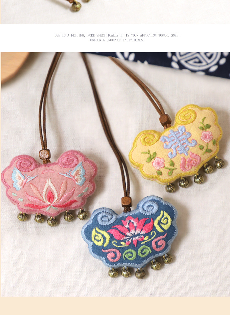 刺绣diy手工创意礼物成人初学御守端午平安符礼物福如意锁苏绣