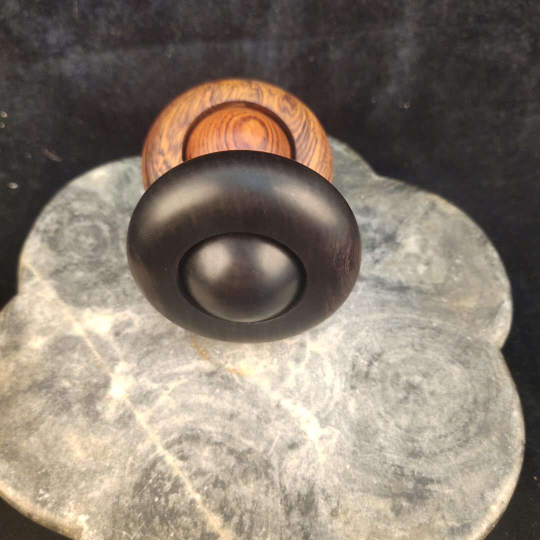 木质把玩件 紫光檀手把件 时来运转手把件 血檀木转运珠把玩件