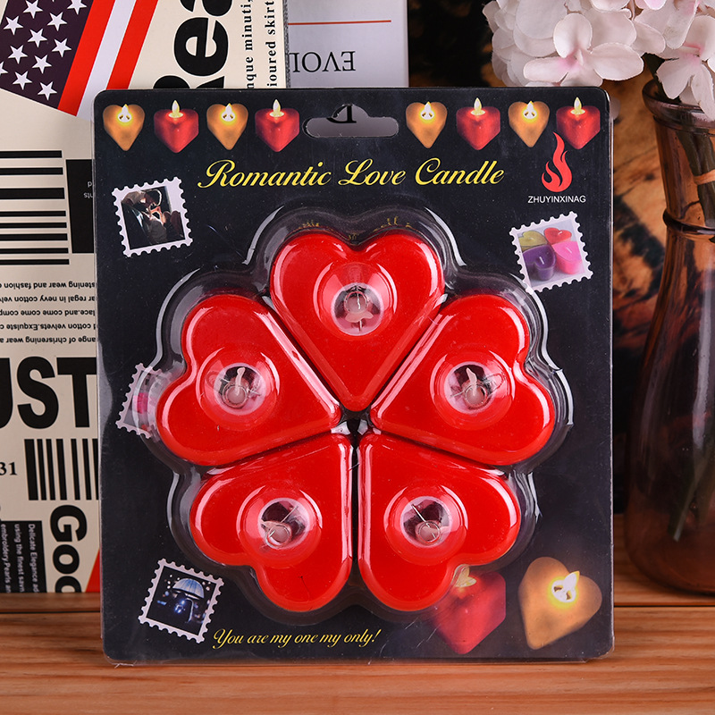 Love Candle Light Creative Swing Electronic Candle Customized Qixi Valentine's Day Confession Candle Boxed Wholesale