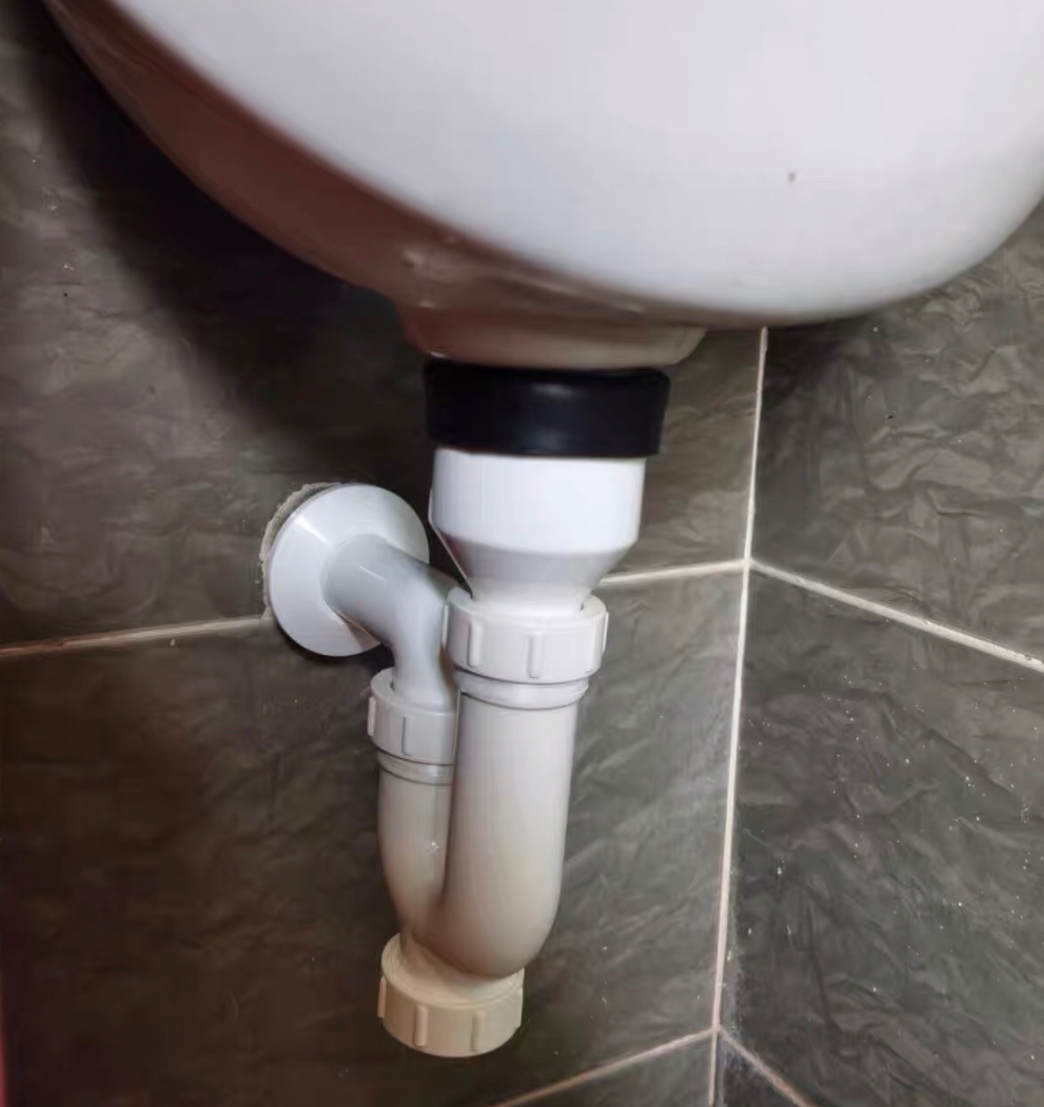 小便器下水管小便斗排尿管小便池直落地排隔臭塑料排污管卫浴配件