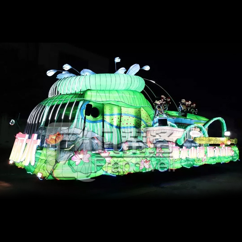 厂家定制巡游花车led发光彩车彩船庆典节庆游览装饰户外花车花船
