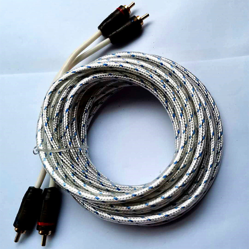 批发金属头纯铜音频信号线 汽车音响改装音频线材yh-289